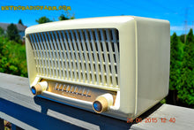 Load image into Gallery viewer, SOLD! - Sept 6, 2015 - BLUETOOTH MP3 READY - Post War Industrial Ivory Retro Deco 1951 Wards Airline Model 15BR-1544A Tube Radio Totally Restored! - [product_type} - Airline - Retro Radio Farm