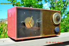 Load image into Gallery viewer, SOLD! - Feb 21, 2016 - RUBY RED GRAPEFRUIT Pink Retro Jetsons 1956 Philco E742-124 Tube AM Clock Radio Works! - [product_type} - Philco - Retro Radio Farm
