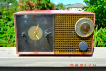 Charger l&#39;image dans la galerie, SOLD! - Feb 21, 2016 - RUBY RED GRAPEFRUIT Pink Retro Jetsons 1956 Philco E742-124 Tube AM Clock Radio Works! - [product_type} - Philco - Retro Radio Farm