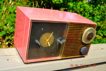 Load image into Gallery viewer, SOLD! - Feb 21, 2016 - RUBY RED GRAPEFRUIT Pink Retro Jetsons 1956 Philco E742-124 Tube AM Clock Radio Works! - [product_type} - Philco - Retro Radio Farm
