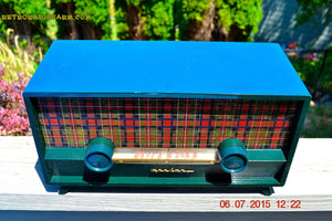 SOLD! - Aug 3, 2015 - SCOTTISH TARTAN Green Retro Vintage 1954 Capehart Model T-54 AM Tube Radio Totally Restored! - [product_type} - Capehart - Retro Radio Farm