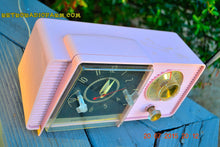 Charger l&#39;image dans la galerie, SOLD! - July 21, 2015 POWDER PINK Mid Century Jetsons 1959 General Electric Model C-406A Tube AM Clock Radio Totally Restored! - [product_type} - General Electric - Retro Radio Farm