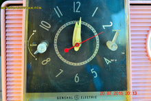 Charger l&#39;image dans la galerie, SOLD! - July 21, 2015 POWDER PINK Mid Century Jetsons 1959 General Electric Model C-406A Tube AM Clock Radio Totally Restored! - [product_type} - General Electric - Retro Radio Farm