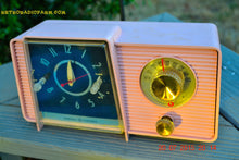 Load image into Gallery viewer, SOLD! - July 21, 2015 POWDER PINK Mid Century Jetsons 1959 General Electric Model C-406A Tube AM Clock Radio Totally Restored! - [product_type} - General Electric - Retro Radio Farm