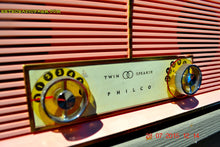 Charger l&#39;image dans la galerie, SOLD! - Dec 26, 2015 - FLAMINGO PINK Twin Speaker Retro Vintage 1959 Philco Model JB46-124 AM Tube Radio Totally Restored! - [product_type} - Philco - Retro Radio Farm