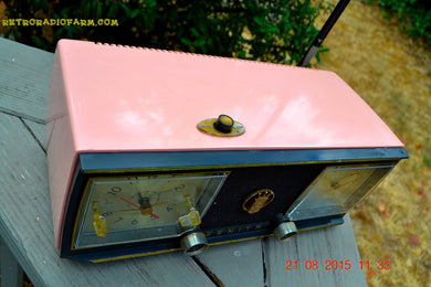 SOLD! - Dec 16, 2015 - BETTY BOOP Pink and Black Mid Century Retro Jetsons Vintage 1954 Zenith C624 AM Tube Radio Works!