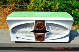 SOLD! - Aug 24, 2015 - COOL MINT Green Retro Vintage Mid Century Jetsons 1950's Truetone Western Auto AM Tube Radio Works! - [product_type} - Truetone - Retro Radio Farm