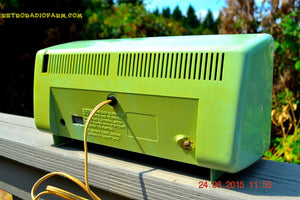 SOLD! - Aug 24, 2015 - COOL MINT Green Retro Vintage Mid Century Jetsons 1950's Truetone Western Auto AM Tube Radio Works! - [product_type} - Truetone - Retro Radio Farm