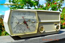 Load image into Gallery viewer, SOLD! - Dec 25, 2015 PAPER WHITE Mid Century Retro Jetsons Vintage 1957 RCA Victor Model 8-C-6E AM Tube Radio Works! - [product_type} - RCA Victor - Retro Radio Farm