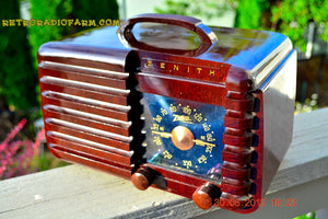 SOLD! - Sept 22, 2015 - GOLDEN AGE Art Deco WWII Era Vintage 1942 Zenith 6D612 AM Tube Radio Sounds Great!