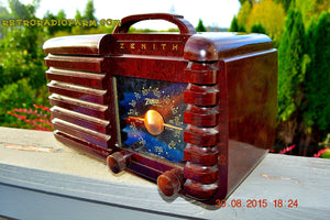 SOLD! - Sept 22, 2015 - GOLDEN AGE Art Deco WWII Era Vintage 1942 Zenith 6D612 AM Tube Radio Sounds Great! - [product_type} - Zenith - Retro Radio Farm