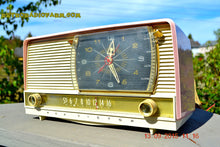 Load image into Gallery viewer, SOLD! - Oct 21, 2016 - BEAUTIFUL Powder Pink And White Retro Jetsons 1956 RCA Victor 9-C-71 Tube AM Clock Radio WORKS! - [product_type} - Vintage Radio - Retro Radio Farm