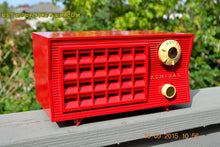 Load image into Gallery viewer, SOLD! - Sept 25, 2015 - BLUETOOTH MP3 READY - Lipstick Red Retro Jetsons 1955 Admiral Model 5R3 Tube AM Radio Totally Restored! - [product_type} - Admiral - Retro Radio Farm