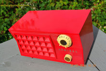 Load image into Gallery viewer, SOLD! - Sept 25, 2015 - BLUETOOTH MP3 READY - Lipstick Red Retro Jetsons 1955 Admiral Model 5R3 Tube AM Radio Totally Restored! - [product_type} - Admiral - Retro Radio Farm