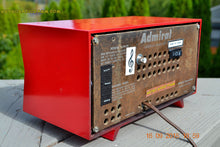 Charger l&#39;image dans la galerie, SOLD! - Sept 25, 2015 - BLUETOOTH MP3 READY - Lipstick Red Retro Jetsons 1955 Admiral Model 5R3 Tube AM Radio Totally Restored! - [product_type} - Admiral - Retro Radio Farm