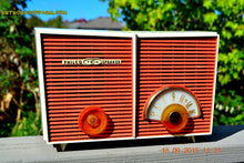 Load image into Gallery viewer, SOLD! - Sept 2, 2016 - WACKY LOOKING Coral And White  Retro Jetsons Vintage 1957 Philco H836-124 AM Tube Radio Works! - [product_type} - Philco - Retro Radio Farm