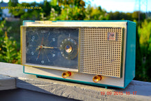 Load image into Gallery viewer, SOLD! - Aug 22, 2017 - TURQUOISE Mid Century Vintage Retro Westinghouse Model H718T5 AM Tube Radio Alarm Clock Works! - [product_type} - Westinghouse - Retro Radio Farm