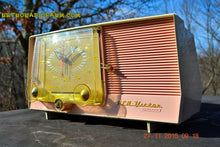 Charger l&#39;image dans la galerie, SOLD! - Dec 14, 2015 - BLUETOOTH MP3 READY - Pink and White Retro Jetsons Vintage 1957 RCA C-4FE AM Tube Clock Radio Totally Restored! - [product_type} - RCA Victor - Retro Radio Farm