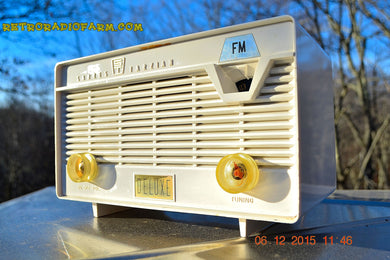 SOLD! - Jan 8, 2016 - SARKES TARZAIN Model 723-514 Rare FM Only Tube Radio Snow White Restored and Working Great!
