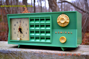 SOLD! - Dec 13, 2015 - BLUETOOTH MP3 Ready - Admiral Model 251 955 AM Tube Radio Pistachio Green Retro Jetsons Mid Century Vintage Totally Restored! - [product_type} - Admiral - Retro Radio Farm