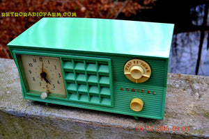 SOLD! - Dec 13, 2015 - BLUETOOTH MP3 Ready - Admiral Model 251 955 AM Tube Radio Pistachio Green Retro Jetsons Mid Century Vintage Totally Restored!