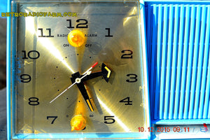 SOLD! - Feb 15, 2016 - Motorola C11G Clock Radio Baby Blue 1960 Tube AM Clock Radio Totally Restored! Rare! - [product_type} - Motorola - Retro Radio Farm