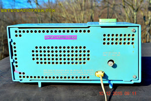 SOLD! - Feb 15, 2016 - Motorola C11G Clock Radio Baby Blue 1960 Tube AM Clock Radio Totally Restored! Rare! - [product_type} - Motorola - Retro Radio Farm
