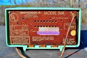 SOLD! - Feb 13, 2016 - Motorola 56R Sea Green 1957 AM Tube Radio Mid Century Vintage Rare! Works Great! - [product_type} - Motorola - Retro Radio Farm