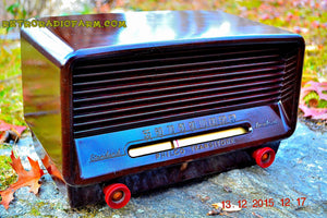 SOLD! - Dec 19, 2015 - Vintage Antique Retro 1949 Philco Transitone 50-520 AM Tube Radio Brown Swirly Bakelite Works Great! Wow! - [product_type} - Philco - Retro Radio Farm