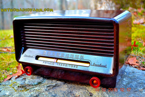 SOLD! - Dec 19, 2015 - Vintage Antique Retro 1949 Philco Transitone 50-520 AM Tube Radio Brown Swirly Bakelite Works Great! Wow! - [product_type} - Philco - Retro Radio Farm
