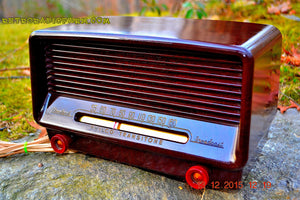 SOLD! - Dec 19, 2015 - Vintage Antique Retro 1949 Philco Transitone 50-520 AM Tube Radio Brown Swirly Bakelite Works Great! Wow!