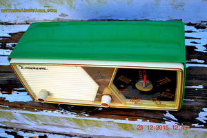 SOLD! - Dec 27, 2015 - PRISTINE EMERALD GREEN  956 Emerson Model 876B Tube AM Radio Mid Century Rare Color Sounds Great! - [product_type} - Emerson - Retro Radio Farm