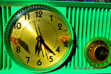 Load image into Gallery viewer, SOLD! - Jan 15, 2016 - SEA GREEN BEAUTY Retro Jetsons 1957 Motorola 57CS Tube AM Clock Radio Works! Quiet Clock! - [product_type} - Motorola - Retro Radio Farm