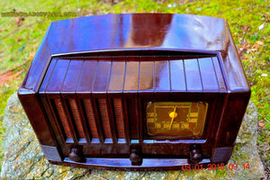 SOLD! - Feb 14, 2016 - BIG BROWN BAKELITE Art Deco Vintage Industrial Age 1948 Stromberg Carlson Model 1100 Tube Radio Totally Restored - [product_type} - Stromberg Carlson - Retro Radio Farm