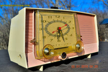 Charger l&#39;image dans la galerie, SOLD! - Feb 20, 2016 - PINK and White Retro Jetsons Vintage 1957 RCA C-4FE AM Tube Clock Radio Totally Restored! - [product_type} - RCA Victor - Retro Radio Farm