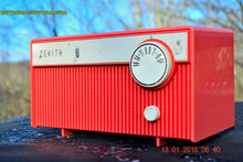 Charger l&#39;image dans la galerie, SOLD! - Feb 14, 2016 - BLUETOOTH MP3 READY -  Salmon Pink Retro Mid Century Deco Vintage 1959 Zenith F580 AM Tube Radio Sounds Great! - [product_type} - Zenith - Retro Radio Farm
