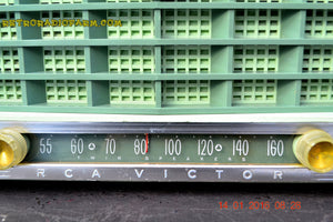 SOLD! - Jan 17, 2016 - BLUETOOTH MP3 READY - Pistachio Green Retro Jetsons Vintage 1953 RCA Victor S-XD-5 Tube Radio Works Great! - [product_type} - RCA Victor - Retro Radio Farm