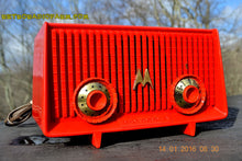 Charger l&#39;image dans la galerie, SOLD! - June 19, 2017 - Motorola 56R Bright Red 1957 AM Tube Radio Mid Century Vintage Rare! Works Great! - [product_type} - Motorola - Retro Radio Farm