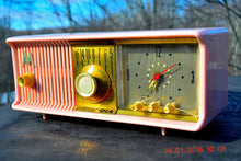 Load image into Gallery viewer, SOLD! - Mar 3, 2016 - MARILYN PINK Retro Jetsons 1957 Motorola 57CC Tube AM Clock Radio Totally Restored! - [product_type} - Motorola - Retro Radio Farm