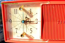 Load image into Gallery viewer, SOLD! - Apr 15, 2016 - BLUETOOTH MP3 Ready - Salmon Pink Mid Century Jetsons 1959 Zenith Model E514A Tube AM Clock Radio Works Great! - [product_type} - General Electric - Retro Radio Farm