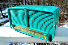 Load image into Gallery viewer, SOLD! - Feb 7, 2016 - BLUETOOTH MP3 READY - Turquoise Retro Mid Century Vintage 1957 RCA Victor Model  8-X-8L AM Tube Radio Sounds Great! - [product_type} - Philco - Retro Radio Farm