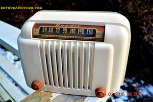 SOLD! - Jan 29, 2016 - BLUETOOTH MP3 READY - Smart Looking 1947 Ivory Bendix Aviation Model 526A Bakelite AM Tube AM Radio Totally Restored! - [product_type} - Bendix Aviation - Retro Radio Farm