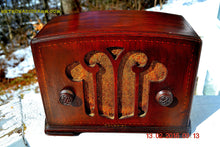 Load image into Gallery viewer, SOLD! - Apr 15, 2016 - BLUETOOTH MP3 READY - Mini Tombstone Wood Art Nouveau Retro 1935 Colonial AM Tube Radio Totally Restored! Wow! - [product_type} - Colonial - Retro Radio Farm