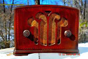 SOLD! - Apr 15, 2016 - BLUETOOTH MP3 READY - Mini Tombstone Wood Art Nouveau Retro 1935 Colonial AM Tube Radio Totally Restored! Wow! - [product_type} - Colonial - Retro Radio Farm
