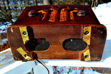 Load image into Gallery viewer, SOLD! - Apr 15, 2016 - BLUETOOTH MP3 READY - Mini Tombstone Wood Art Nouveau Retro 1935 Colonial AM Tube Radio Totally Restored! Wow! - [product_type} - Colonial - Retro Radio Farm