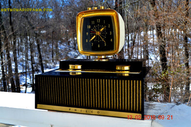 SOLD! - Feb 27, 2016 - SCIENCE FICTION FANTASY 1959 Philco Predicta Model H765-124 Tube AM Clock Radio Works!