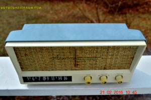 SOLD! -Mar 24, 2016 - BLUETOOTH MP3 READY - Slate Grey Retro Jetsons Vintage 1959 Arvin 2585 AM Tube Radio Immaculate! - [product_type} - Arvin - Retro Radio Farm