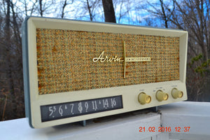 SOLD! -Mar 24, 2016 - BLUETOOTH MP3 READY - Slate Grey Retro Jetsons Vintage 1959 Arvin 2585 AM Tube Radio Immaculate! - [product_type} - Arvin - Retro Radio Farm