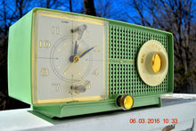 Load image into Gallery viewer, SOLD! - May 4, 2016 - BLUETOOTH MP3 READY - Mint Green 1958 Retro Vintage Jetsons GE General Electric Tube AM Radio Model C435 Radio Works!! - [product_type} - General Electric - Retro Radio Farm