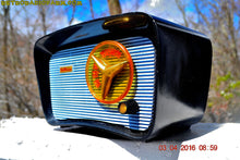 Load image into Gallery viewer, SOLD! - Apr 4, 2016 - BLUETOOTH MP3 READY - SO JETSONS LOOKING Retro Vintage AQUA and BLACK 1959 Travler T-204 AM Tube Radio WORKS! - [product_type} - Travler - Retro Radio Farm